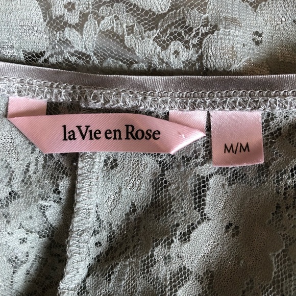 La Vie En Rose Intimates & Sleepwear La Vie En Rose Lace Back Grey